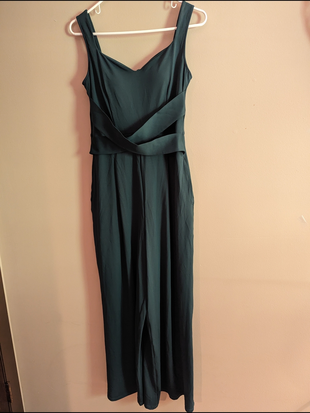 HALARA Forest Green Wide-Leg Sleeveless Jumpsuit - Picture 2 of 11